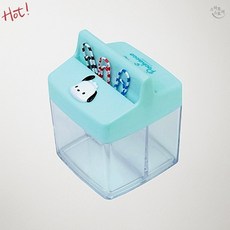 SCS 산리오 포차코 자석 클립통 사각 보관함 데스크 정리 문구 소품 함 클립보관함