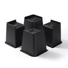 가구 높이조절 받침대 미끄럼방지 튼튼한 내구성 소음감소 바닥보호 장기간사용 가능, 4개, 블랙
