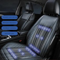 쿨링방석 자동차 통풍방석 12 스페이서 여름용 쿨 에어 시트 쿠션 8팬16팬 빠른 송풍 환기 쿨링 패드 냉각, 5)Black 24 fan 12V