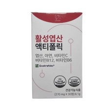 리노브 활성 엽산 액티폴릭, 30정, 4개