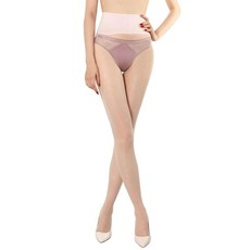 GOCBOBO 시어 심리스 팬티 스타킹 여성용 8 데니어 360° 크로치 타이츠 매트 나일론 스타킹 라이트 핑크