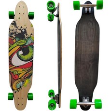 Rimable 104.1cm(41인치) 프리스타일 탑마운트 롱보드 스케이트보드 - 초보자 크루저 단풍나무 데크 크루징 롱 보드 스케이트보드 청소년 어린이 및 성인용 (블랙, 눈_171338