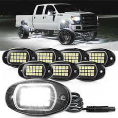 순백색 락 라이트 언더글 자동차 트럭 보트 언더바디 글 트레일 리그 램프 방수, 1개