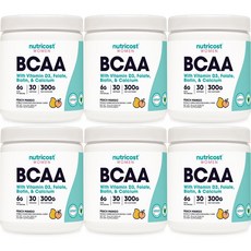 뉴트리코스트 고흡수 여성 우먼 BCAA 파우더 피치망고, 6개, 300g
