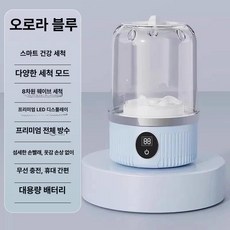 휴대용 미니 원룸 행주 아기옷 가정용 빨래 세탁기, 오로라블루, 기본 모델명/품번