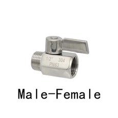 1/2 "3/4" 스테인레스 스틸 BSP 스레드의 고압 저항을 갖춘 미니 볼 밸브 적합한 자작 오일 천연, 02 Male-Female, 01 BSP, 01 1/4"