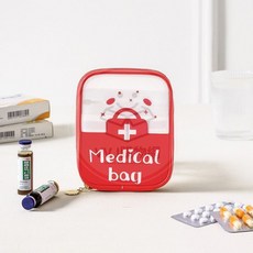 防水隨身款 醫藥包 藥品收納包, 紅色小號11x14cm, 1個