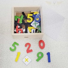 브이커머스 자석숫자 원목 자석 숫자 37P