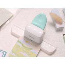 녹색 소재 펀치 구멍 파일 도구 테두리 재봉 펀칭기 4mm 소형 구멍 펀치 그린