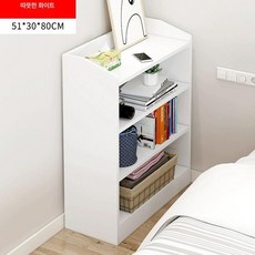 좁고긴테이블 침대 보조 책꽂이 수납장 사이드 테이블 일반 화이트 120 X20X90cm, 51cm 웜화이트