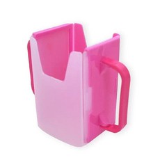 下殺價 寶寶兒童牛奶飲料防擠壓盒防溢杯防捏盒託託架託盒盒裝杯託託杯架, 1個, 粉色