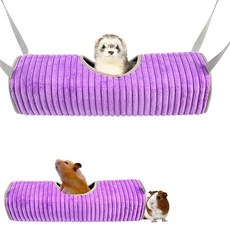 흰족제비 쥐 해먹 햄스터 걸이식 터널 튜브 케이지용 - 부드러운 기니피그 은신처 침대 작은 동물을 위한 친칠라 해먹 기니피그 흰 족제비 새끼 고양이 다람쥐 친칠라
