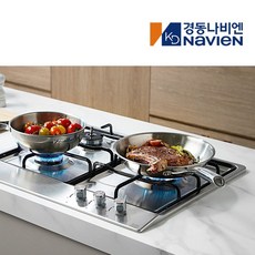 [전국설치/가스연결가능] 나비엔매직 3구 빌트인 매립형 가스 쿡탑 레인지 DC전지식 타공사이즈 560x480 GRB3303, LNG, 33/03, 배송만