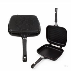 WSMall 노블레스 패킹 양면팬 IH 대 양면그릴팬, 1개, 31.5cm