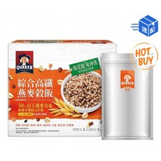 桂格 綜合高纖燕麥穀飯 50%以上燕麥含量 精選8種穀類籽物 3750公克 x 3包, 1個