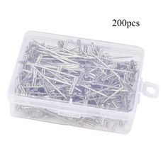 T 바늘 봉제 퀼팅 핀 봉제 뜨게 핀 뜨게 크로셰 바느질 바느질 도구 27mm 32mm 38mm 45mm 51mm 53mm, 01 200pcs, 06 27mm, 01 빠른