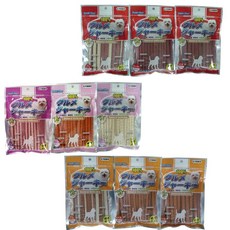 PettyMan 狗零食 雞肉起司鮭魚條 牛奶起司羊肉棒 多種口味寵物零食, 1個, 牛奶起司條180g