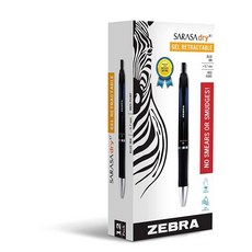 Zebra Pen Sarasa Dry X1 접이식 젤 펜 미디엄 포인트 0.7mm 블루 잉크 12팩 (45620) 제브라 볼펜 제브라 3색 볼펜 제브라 볼펜 0.7 제