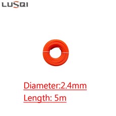 잔디 로프 깎는 라인 3mm 헤드 나선형 나일론 2 LUSQI 기계 액세서리 커터 5m 트리머 4mm 브러시 7mm, 2.4mm 5m, 3) 2.4mm 5m