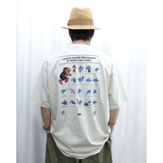 [3XL] 오버핏 피그워싱 스머프 패치 반팔 M10-21