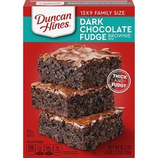 Duncan Hines 던컨하인즈 다크 초콜릿 퍼지 브라우니 믹스 515g 4팩, 4개