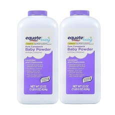 순수 옥수수 전분 베이비 파우더 라벤더와 카모마일 함유 (2팩), 순수 옥수수 전분 베이비 파우더, 라벤더와 카모마일 함