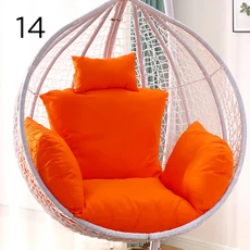 스윙 쿠션 커버 채워지지 않은 또는 채워진 바구니 좌석 의자 파티오 라운드 분리형 베개, Unfilled Size S, N NO chair