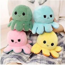 양면 리버시블 반전 애착 문어 인형 20cm 1개, 핑크