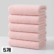 아호메오네 두꺼운 호텔 수건 3초 흡수 털 빠짐 없음 280g, 5개, 핑크색