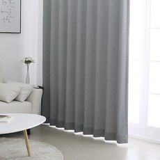 POGnAn DRESSY遮光窗簾 掛鉤式, 灰色