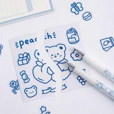 칼펜 종이칼 아트 페이퍼 다꾸칼 커팅칼 리필 커팅펜, 고무화이트, 고무화이트