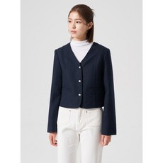 매장정품 8SECONDS 에잇세컨즈 트위드 브이넥 네이비 재킷 (324911LY8R) 324911LY8R 1213938