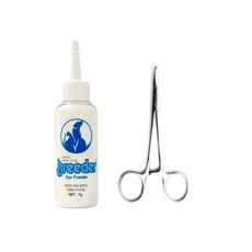 브리더 이어파우더 7g + 고급겸자가위 (곡선형), 1세트