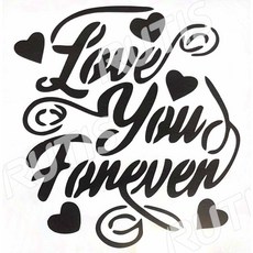 Love You Forever 簍空模板 蝶古巴特diy 繪畫塗鴉模版, 1個, ST-CU1-0808