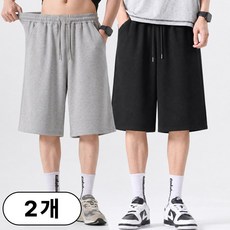 [1+1] 스타일아유 남자 면 쭈리 와이드 6부 버뮤다팬츠 반바지