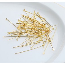 50mm 구자핀 200pcs 연결고리, 1개, 금색9자핀