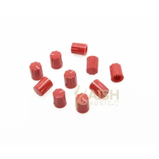 KAISH-10x 기타 앰프 효과 페달 노브 1/4 "데이비스 1900H 스타일 세트 스크류 다양한 색상, 01 China Mainland, 08 Red