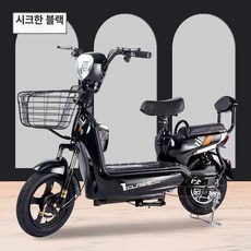 전기자전거 이륜 배달 전동 바이크 출퇴근 오토바이 소형 배터리, 블랙 20ah 납축전지 80km, 48v