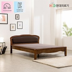 현대의료기 HD G206PUQ 가죽 퀸 포그니처 황토숯볼 흙침대, 브라운