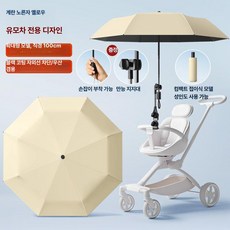 리온 유모차햇빛가리개 차량 차단 차광막 차양막 유모차우산 휴대용, 1개, [휴대용 접이식] 제이드 옐로우