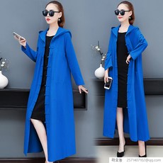 라오농 트렌치코트 여성 중 롱 여성용 바람막이옷 외투 봄가을 롱타입 린넨 단추 루즈핏 밖에걸쳐입는스타일 카디건 봄 루즈핏 블라우스 레드 후드 케이프 카디건 +KI