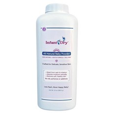 Infant Dry 천연 베이비 파우더 283.5g(10온스) - 부드러운 포뮬라 탈크 프리 민감한 아기 피부를 위한 및 무향 더스팅, Infant Dry 천연 베이비 파우더 283.5g(1