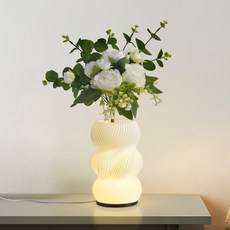 joxy 화병 USB LED 스탠드 무드등 3색모드 177-1T, 흰색