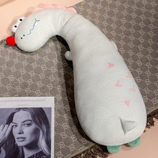 신생아 급 면 옆으로누워베개 아기 유아 다리 허리 지지 바디필로우 숙면 안락 쿠션 먼지 알레르기 방지 분리세탁 가능 베개, 120CM, 악어