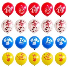 생일 파티 학예회 이벤트 할로윈 용품 서커스 풍선 매직 광대 라텍스 에어 글로브 카니발 장식 베이비 샤워 10 개/세트, 20pcs, Option13