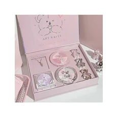 ART VALUE 7PC 메이크업 세트에는 3가지 색상의 립 머드 프레스드 파우더 1개 블러셔 1개 아이섀도우 팔레, 01 Makeup Kits