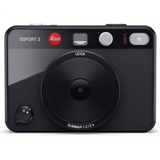 라이카 소프트 2 디지털 및 즉석 사진 카메라 LCD 디스플레이 셔터 버튼 2개 10가지 렌즈 효과 포토스 앱 호환 블랙