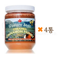 캐나다 시나몬 천연 계피 꿀 500g+정품증명서 웨스턴세이티 캐나다 항공특송, 4개, 500정
