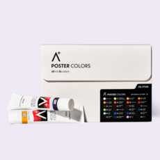 알파 에이플러스 포스터칼라 세트 40ml [A], 24색