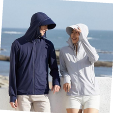 자외선차단 아이스쿨 후드 래쉬가드 수영복상의